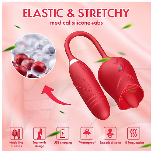 Rose Licking Thruster Vibrator