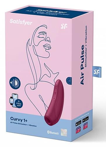 Satisfyer Curve 1 Plus Air Pulse Stimulator and Vibrator